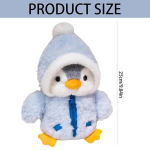 ตุ๊กตาเพนกวินสีฟ้า ของเล่นตุ๊กตาสัตว์นุ่มนิ่ม บรรจุใยฝ้าย PP น่ารัก เหมาะสำหรับเล่นและตกแต่ง ตุ๊กตาน่ารัก - Product Image 4