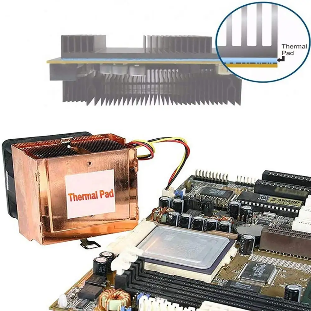 Thermische Pad 12.8 W/Mk 0.2-20Mm Niet-Geleidende Hittebestendigheid Hoge Temperatuurbestendigheid Siliconen Thermische Pads