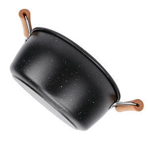 Pot depth 8.5cm caliber 24cm Maifan Stone Non-Stick Deep Frying <b>Pan</b> 5 layer aluminum alloy die casting thickened compound bottom - Product Image 5