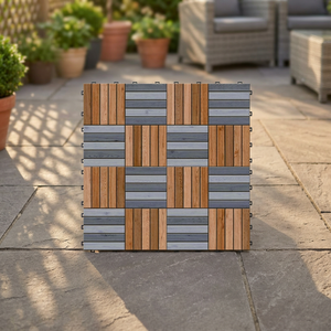 กระเบื้องปูพื้นเซรามิกดิจิตอลเคลือบด้านลายหินแกรนิตสีเทาแบบชนบท ขนาด 30x30 ซม. รุ่น Punch Series สำหรับตกแต่งภายใน - Product Image 1