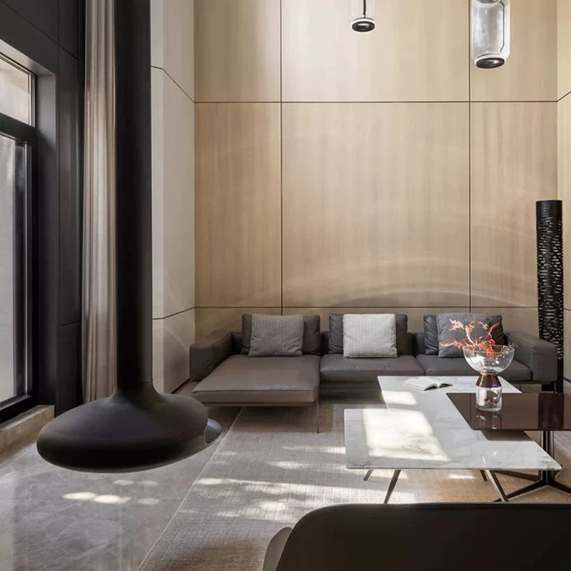 Home 700 Mm Diameter Roof Mounted Alcohol Ethanol Fireplace Indoor Decorative Real Fire Hanging Fireplace