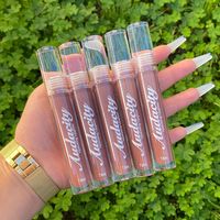 Tube de gloss à lèvres rond transparent, emballage transparent, contenants vides pour gloss à lèvres