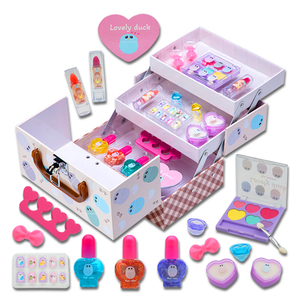 Ensemble de maquillage tout-en-un pour filles, cosmétiques lavables, poudre pour le visage, trousse de maquillage avec fard à paupières, brillant à lèvres, bijoux, cadeau - Product Image 3