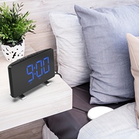 Reloj despertador vibratorio personalizable, Extra fuerte para dormir y sordos, con luz nocturna y mezclador de cama