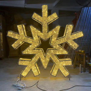 Grande boule lumineuse LED 3D géante, motif flocon de neige et étoile, <span class=keywords><strong>d</strong></span>écoration de Noël pour l'extérieur, festival, cour, attraction photo de vacances - Product Image 6