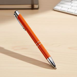 Nouveau stylo bille en aluminium avec logo, pointe tactile, finition douce au toucher, stylo métallique à clic, pointe moyenne 0,7 mm avec encre noire - Product Image 3