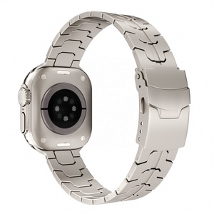 Wholesale Stainless Steel Metal Strap for Apple Watch 46mm 49mm Replacement Band with Butterfly Buckle for i watch Ultra SE <b>S10</b> - Product Image 1