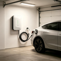 Chargeur mural rapide pour véhicules électriques, boîtier extérieur, type AC 2, 32A, station de recharge domestique, 22 kW, chargeur mural pour véhicules électriques