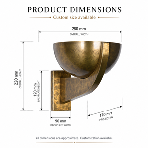 Luxury Hand Finished Brass <b>Wall</b> <b>Sconce</b> Sculptural Uplight Lamp for Hotel Villa Interior Architectural <b>Lighting</b> OEM ODM - Product Image 2