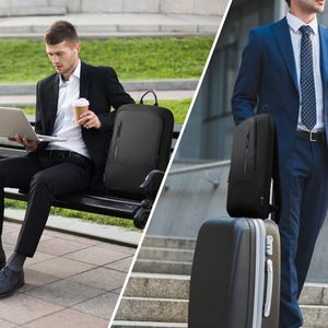 <span class=keywords><strong>Sac</strong></span> <span class=keywords><strong>à</strong></span> <span class=keywords><strong>dos</strong></span> vintage imperméable antivol uni pour hommes et femmes Utilisation en extérieur avec panneau solaire et protection RFID Unisexe - Product Image 4