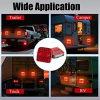 Kit de feux de remorquage de remorque LED étanche 12V pratique accessoires de pièces d'auto nouvel état pour bateau et voiture