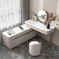 Coiffeuse Moderne Avec Rangement Commode Armoire Tiroirs Économique Multifonctionnel Commodes Maquillage Avec Miroir