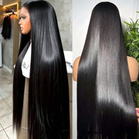 Perruque Lace Front HD 4x4 sans colle, pré-épilée, base en soie, cheveux vierges vietnamiens SDD 15A, ultra-lisses, haute qualité pour femmes