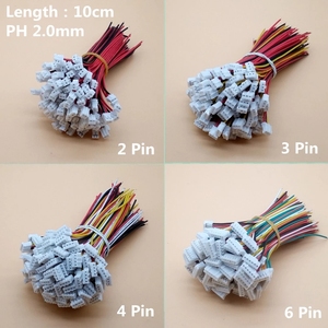 Micro JST Mini PH 2.0毫米2/3/4/5/6/7/8/9/10/12引脚连接器插头，带电线电缆100毫米26AWG - Product Image 3