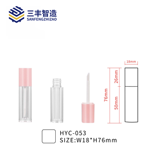 Envase de brillo labial Last Rose, aplicador de brocha grande de plástico, tubos vacíos para brillo labial de 6 ml, contenedor rosa - Product Image 3