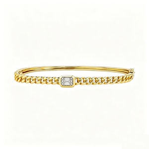 18K Gold Emerald Cut Lab Created Diamond Tennis <b>Bracelet</b> EF VVS VS CVD Diamond Fine Jewelry for Women - Product Image 2