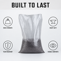 Sac tissé en PP transparent pour granulés de plastique et résine, contenu visible, vente en gros