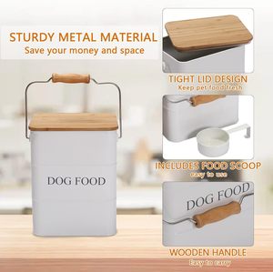 <span class=keywords><strong>Metal</strong></span> <span class=keywords><strong>Pet</strong></span> <span class=keywords><strong>Food</strong></span> <span class=keywords><strong>Storage</strong></span> <span class=keywords><strong>Bin</strong></span> 6L grande recipiente retangular com Classic Lacquer Design Seco Feed Seed <span class=keywords><strong>Storage</strong></span> para cães gatos - Product Image 4
