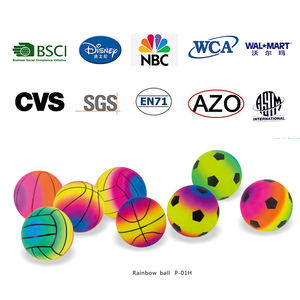 Ballon de plage rebondissant arc-en-ciel, sans danger, sans goût, avec logo OEM, en <span class=keywords><strong>PVC</strong></span> gonflable, pour usage extérieur et aquatique, unisexe - Product Image 3