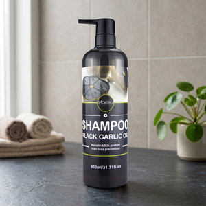 Custom Organic 100% Natural Leave-In Conditioner Hair Care Set Wholesale Black Garlic Oil Cream Form Private Label <b>Shampoo</b> - Product Image 3