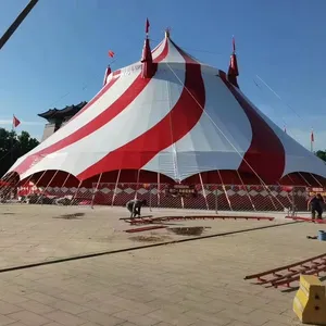 A buon mercato di vendita calda di alta qualità all'aperto cerchio gigante stile circo tenda a strisce per la prestazione