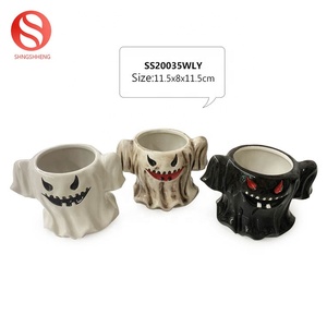 All'ingrosso hanno naso rosso bella forma felina vasi di <span class=keywords><strong>fiori</strong></span> <span class=keywords><strong>in</strong></span> ceramica con manico di Halloween vasi di <span class=keywords><strong>fiori</strong></span> decorazione - Product Image 4