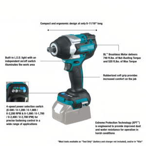 Factory Direct Sales Cordless Impact Wrench Brushless Power Wrench Cordless Impact Portable Impact Wrench - Product Image 4