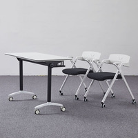 Table d'étude de bureau de réunion pliante simple Table et chaise de salle de formation pliables mobiles