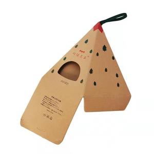 Kẹo cưới & SUSHI/khoai tây chiên có thể tái chế kim tự tháp Hộp quà tặng có tay cầm cho khách-Bao bì giấy có thể tùy chỉnh - Product Image 5