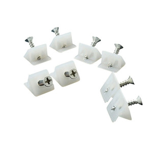 Conector de Plástico Blanco Pequeño para Esquinas, Soporte de Estante, Tornillo de Fijación para Muebles - Product Image 3