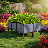 Jardinière rectangulaire en plastique moderne et écologique pour l'extérieur, la cour, le balcon, le toit, la culture de légumes, la plantation domestique