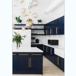Classic American Style Complete <b>Kitchen</b> Furniture Standing Wooden <b>Kitchen</b> Cabinets Shaker Design Lacquer <b>Island</b> Including Sink - Product Image 4