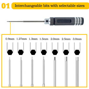 Chất lượng cao RC công cụ bit từ 1.5 <span class=keywords><strong>2.0</strong></span> 2.5 3.0 Hex Screwdriver Set cho điều khiển từ xa đồ chơi - Product Image 4