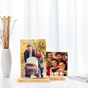 Khung Ảnh Bằng Tre Và <span class=keywords><strong>Acrylic</strong></span> Hai Mặt Xoay Bán Chạy Nhất 2023 Để Trang Trí Nhà Cửa 4*6 - Product Image 2