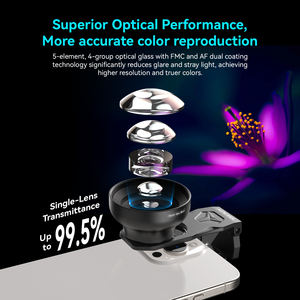 Objectif ultra <span class=keywords><strong>macro</strong></span> 50-110 mm amélioré 2025 pour iPhone et Android, objectif d'appareil photo de téléphone avec clip pour ongles, cils, tatouage - Product Image 5