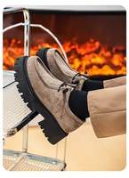 Nouvelles chaussures en cuir pour hommes, décontractées, à semelle épaisse, augmentant la taille, avec empeigne souple, pour l'automne