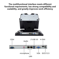 Máquina Epos de pantalla dual AIO de 15,6 pulgadas, sistemas POS, caja registradora, Terminal POS, pago NFC, Software gratuito para punto de venta minorista