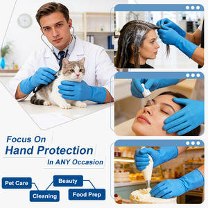 Guantes de Nitrilo Desechables XINGYU, Extensibles 12 Pulgadas, Talla Mediana, 12mil, Sin Polvo, Para Manipulación de Alimentos, Color Azul - Product Image 6