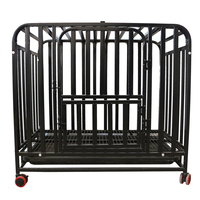 Cage à chien pliable en fer, empilable, solide, respirante, en gros