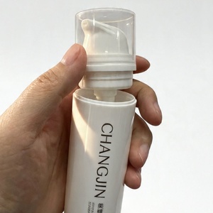 Bouteille de sérum minimaliste en <span class=keywords><strong>plastique</strong></span> 50ml 100ml vide, flacon cosmétique personnalisé avec pompe, emballage pour lotion - Product Image 2