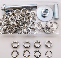 103 pièces œillets Kit d'oeillets matériel pour chaussures vêtements artisanat sacs rideaux tentes avec outils d'installation