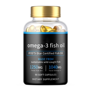 Cápsulas de Óleo de Peixe Omega 3 de Alta Qualidade OEM 1000mg Softgels Fáceis de Engolir com Sabor de Limão - Product Image 1