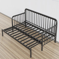 Canapé-lit pliable en métal, lit escamotable double usage, lit en fer extensible, style moderne et minimaliste pour petit appartement, salon, hôpital, hôtel