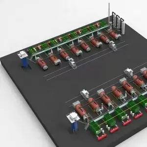 Waste Tyre to oil pyrolysis plant with pyrolysis oil distillation plant to diesel production line