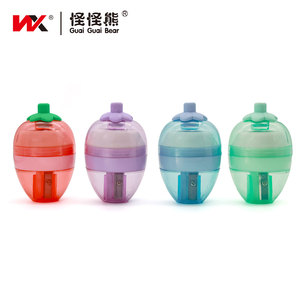 Sacapuntas de Plástico con Forma de Fresa Kawaii, 4 Colores, Fuente de Fábrica para Estudiantes, Nuevo Diseño Creativo OEM para Niños, Venta al por Mayor - Product Image 4