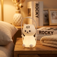 Article populaire : Veilleuse LED en silicone, mignonne lampe de chevet en forme de chat, mini lampe USB pour chambre à coucher, jouet pour bébé