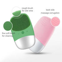 Brosse nettoyante sonique pour le visage, brosse faciale en silicone, appareil de beauté électrique pour le nettoyage du visage et compresse chaude pour les yeux