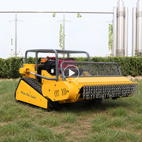 Tondeuse à gazon robotisée à moteur diesel/essence, largeur de coupe 900 mm, 1000 mm, 1200 mm, télécommandée, sur chenilles