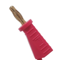 Fil de fiche banane empilable de 4.0mm câble de Test en Silicone souple pour multimètre veste noire or nu