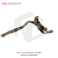 Catback de soupape de silencieux d'échappement de voiture en acier inoxydable ING pour Toyota Yaris GR 1.6T 2020 avec des pièces de tuyau de tournage automatique de haute qualité